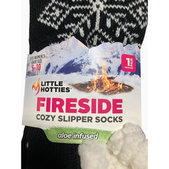 Little Hotties Womens Fireside Cozy Slipper Socks Aloe Infused - Picture 2 of 8